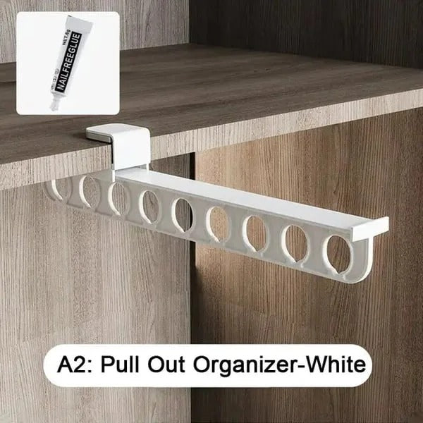 Trouser Rail Extendable Smooth Slide Holds Ten Garments