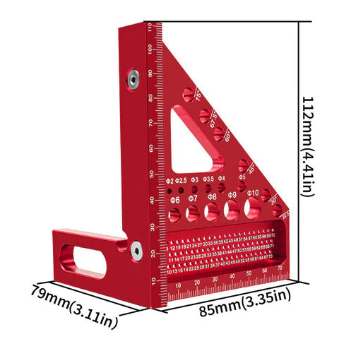 Try Square Anodized Aluminum Drill Guide & Angle Marks