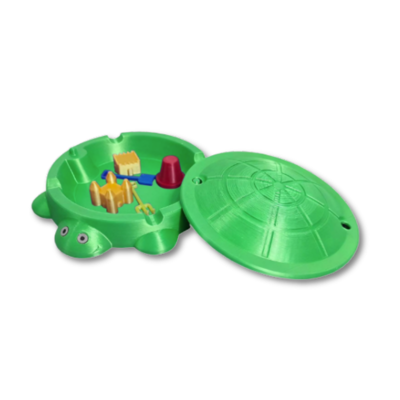 Turtle Sandbox Compact Removable Shell Sand & Accessories