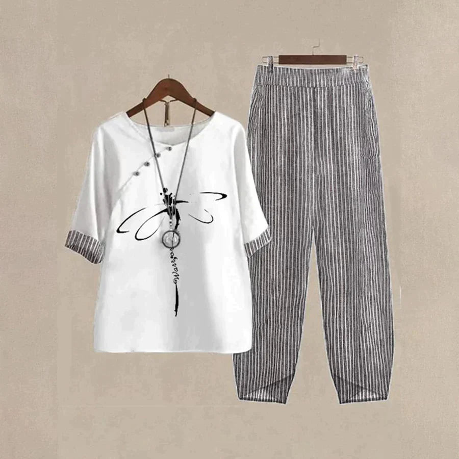 Two-Piece Set 3/4 Sleeve Modern & Comfortable