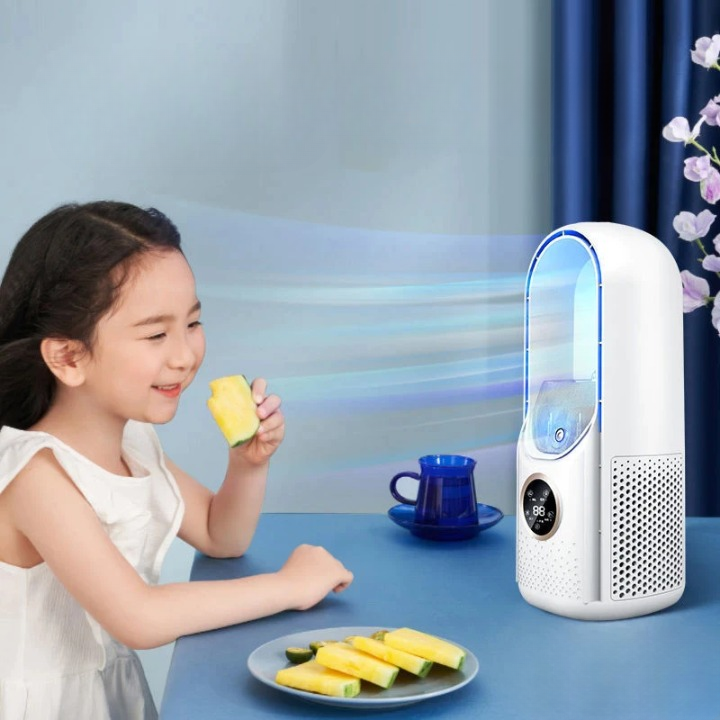USB Air Cooler Tower Evaporative Cooling 100ml Tank Whisper-Quiet