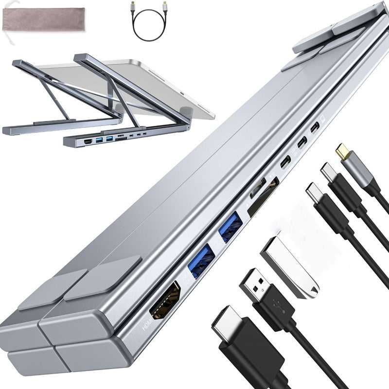 USB-C Docking Station Aluminum Laptop Stand 4K HDMI