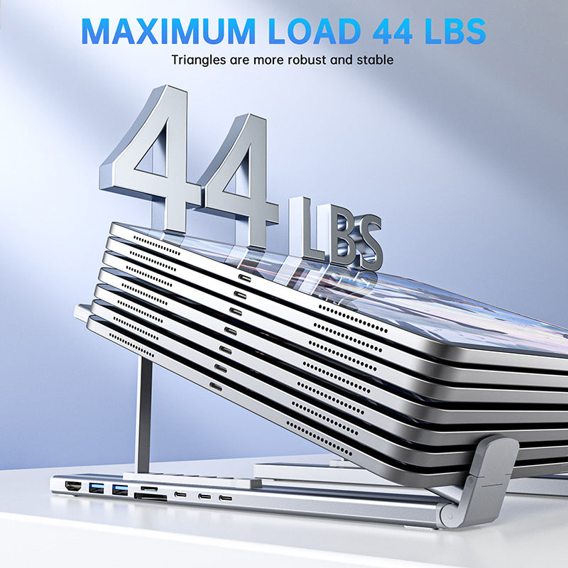 USB-C Docking Station Aluminum Laptop Stand 4K HDMI