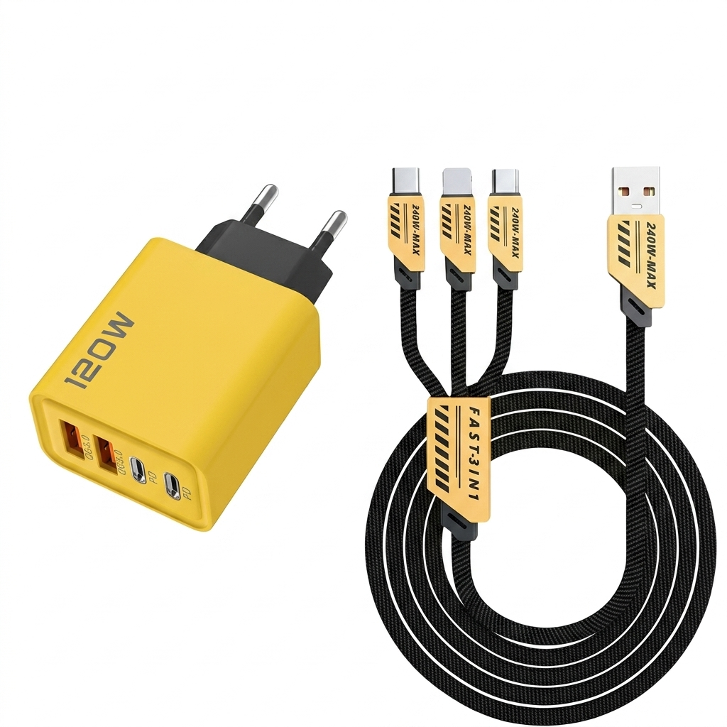 USB Fast Charger 4-Port USB-C PD & USB-A