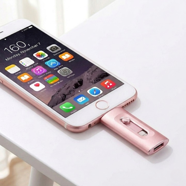 USB Flash Drive Lightning USB-C & USB-A Metal Unibody