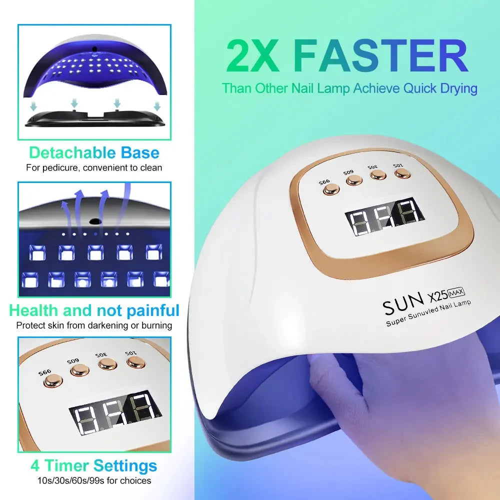 UV/LED Nail Lamp 81-LED Fast Curing Auto Sensor