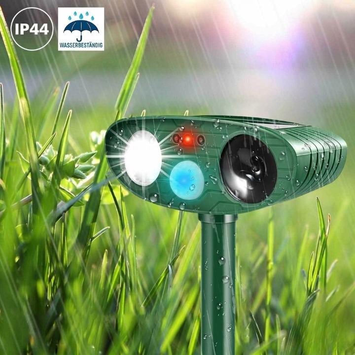 Ultrasonic Animal Repellent Solar-Powered Motion-Activated 29.5 Ft Range