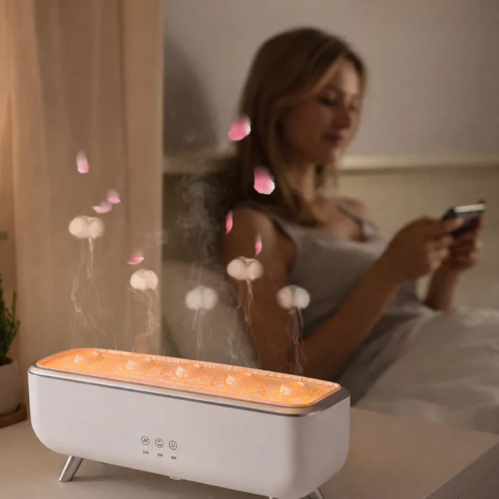 Ultrasonic Aroma Diffuser Jellyfish Mist & LED Mood Light