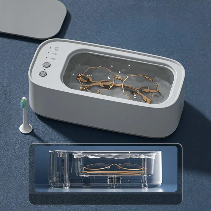 Ultrasonic Cleaner Jewelry & Glasses Compact Stainless Steel Tank