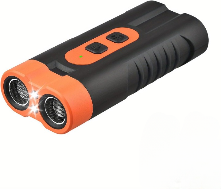 Ultrasonic Dog Repeller Dual Emitters LED Light Rechargeable