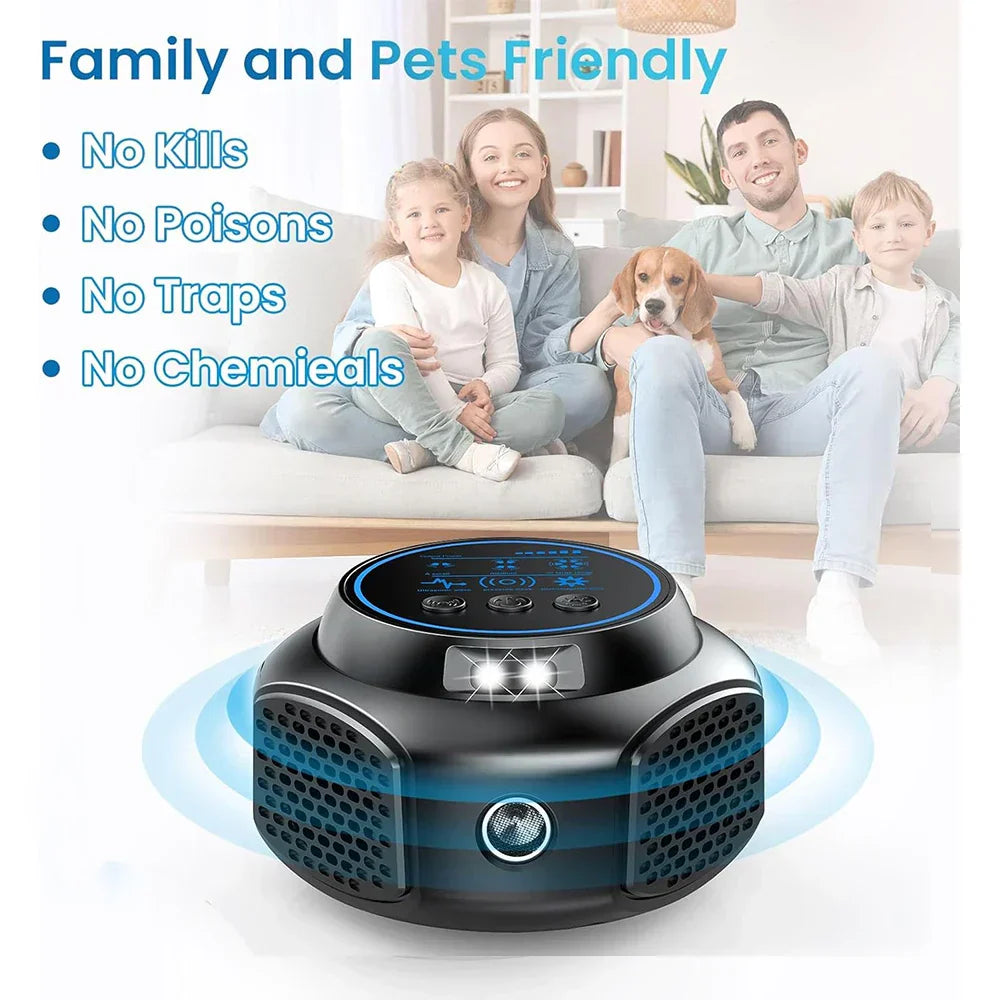 Ultrasonic Rodent Repeller Multi-Mode 360-Degree Coverage