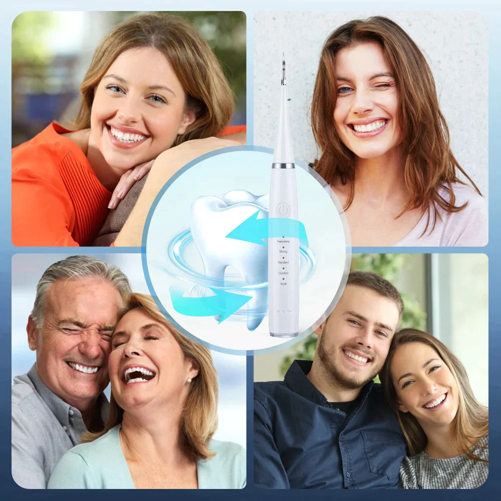 Ultrasonic Tooth Cleaner 5 Power Levels Waterproof USB Rechargeable