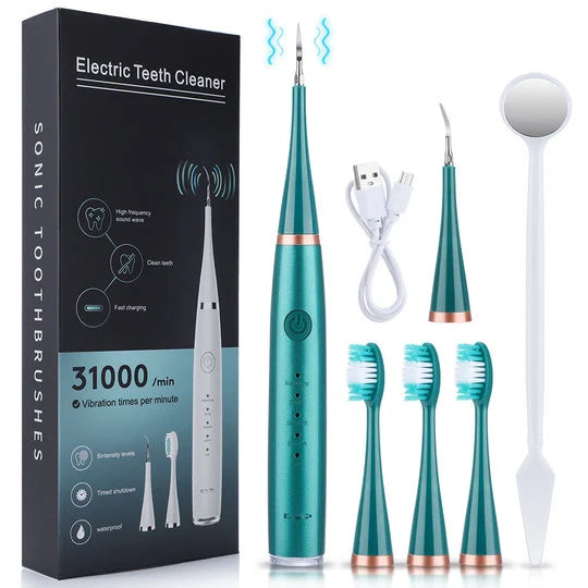 Ultrasonic Tooth Cleaner 5 Power Levels Waterproof USB Rechargeable