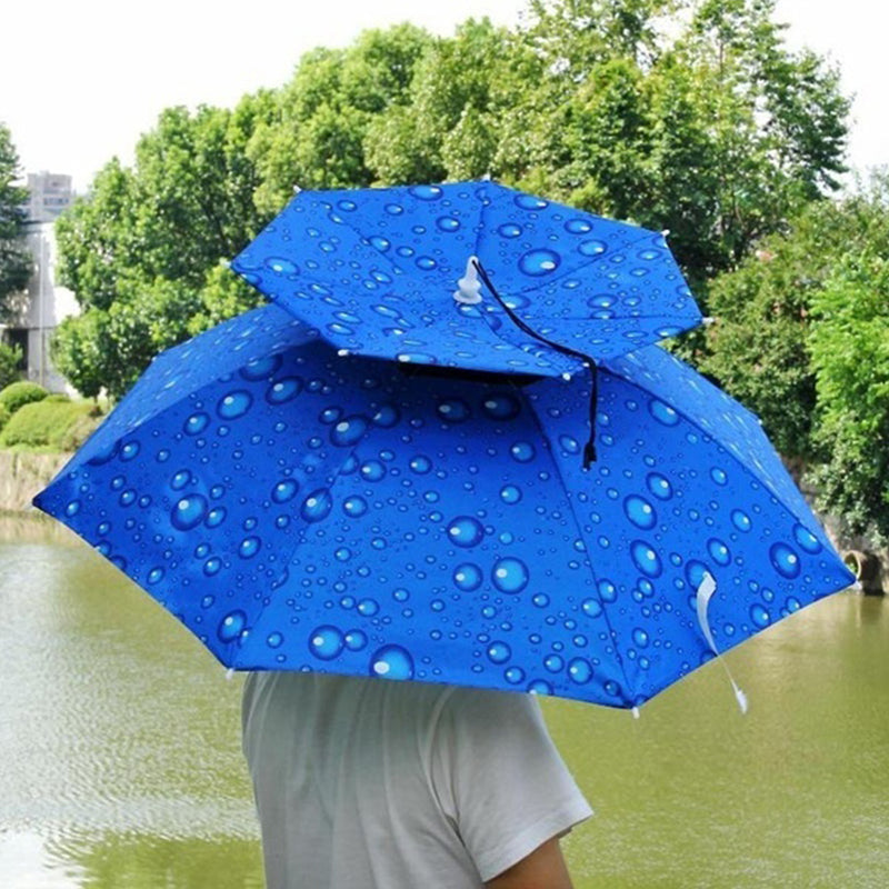 Umbrella Hat Hands-Free Ventilated 30 Inch Coverage