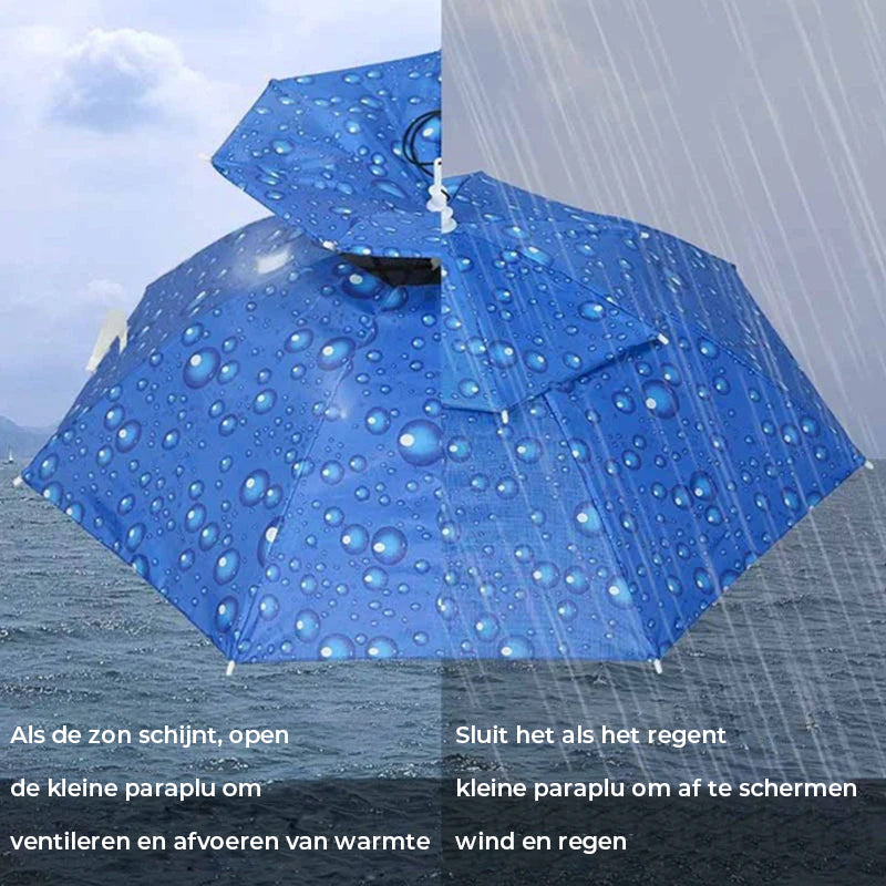 Umbrella Hat Hands-Free Ventilated 30 Inch Coverage