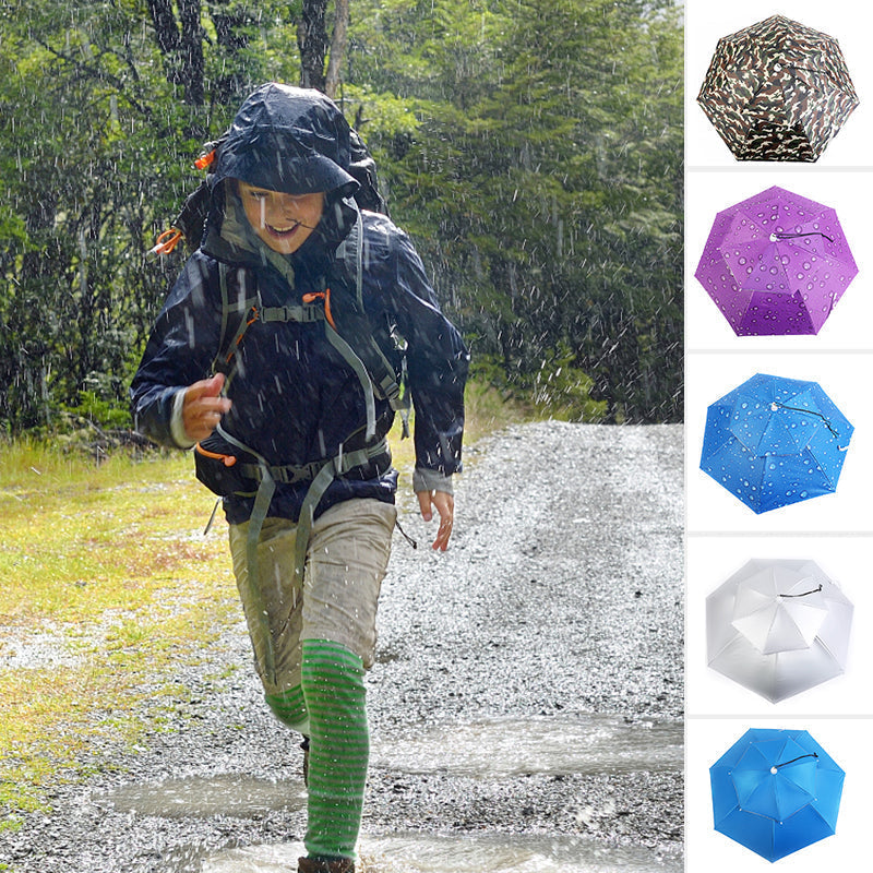 Umbrella Hat Hands-Free Ventilated 30 Inch Coverage