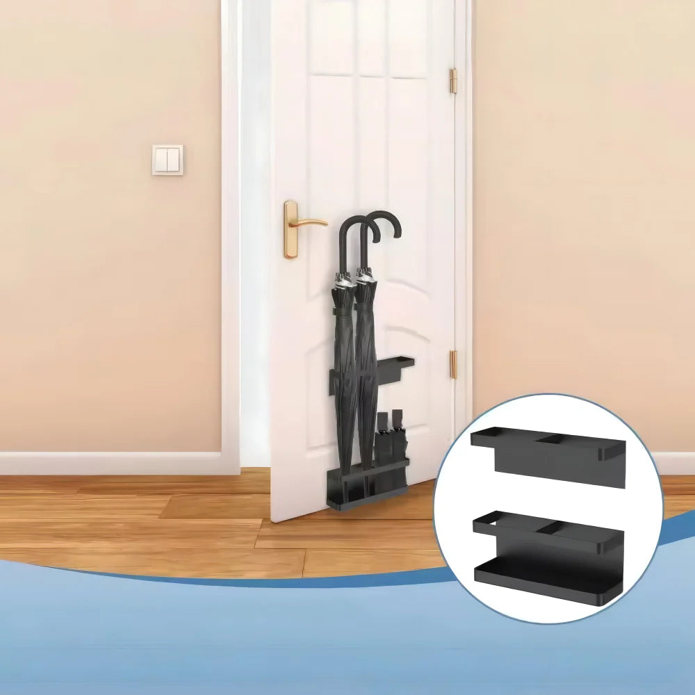 Umbrella Holder Wall-Mounted Drip Tray & Adhesive Mount
