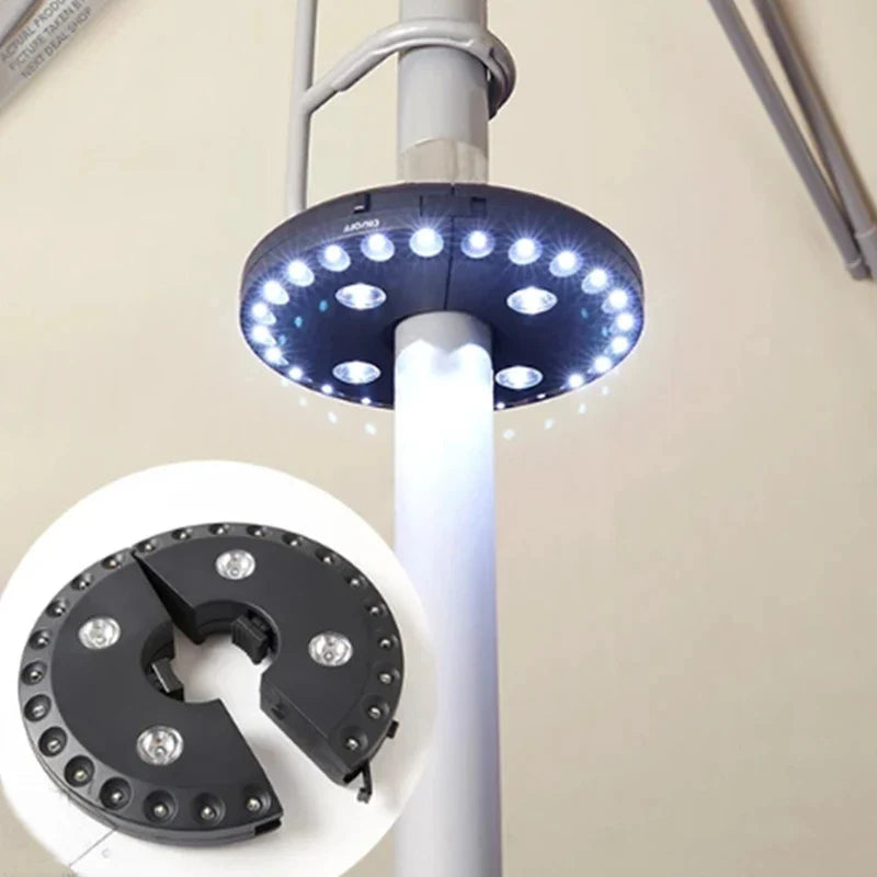 Umbrella Light Clip-On Battery-Powered Weather-Resistant