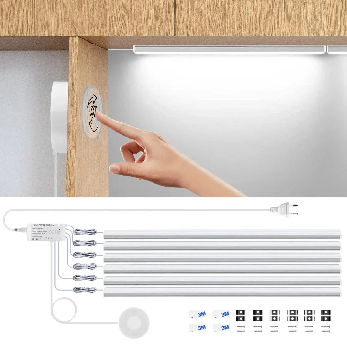 Under-Cabinet LED Light Motion Sensor & Touch Dimmer