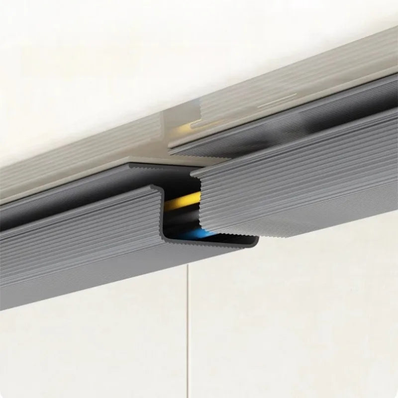 Under-Desk Cable Duct Self-Adhesive Flip-Open
