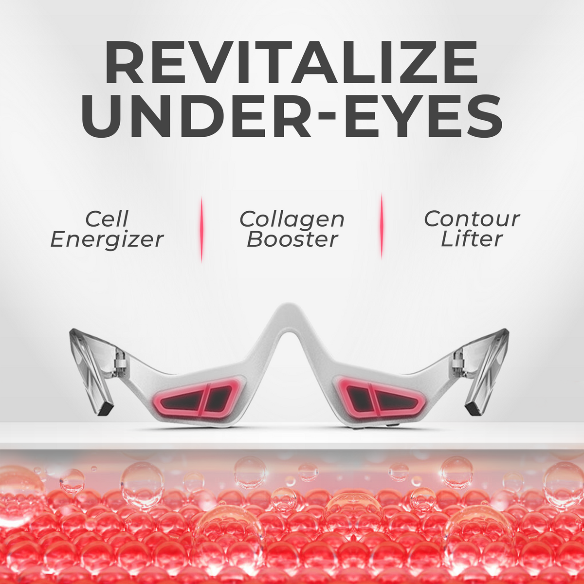 Under-Eye Device Red Light & Microcurrent Brightens & Firms