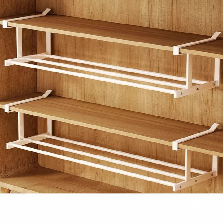 Under-Shelf Rack Tool-Free Installation Adjustable 30–50 Cm