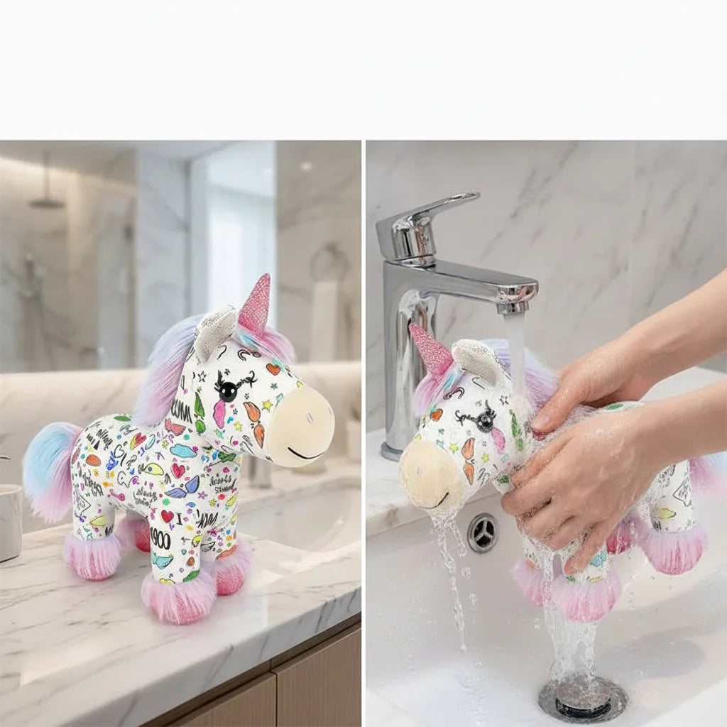 Unicorn Plush Paintable Washable 12 Non-Toxic Markers