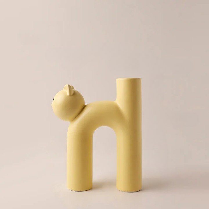 Vase Cat-Shaped Porcelain Compact