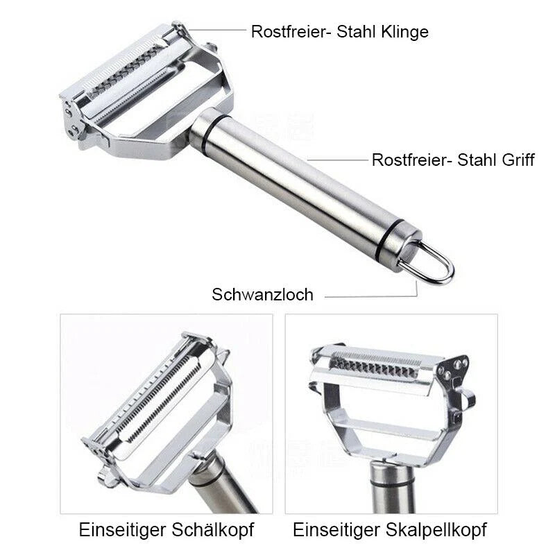 Vegetable Peeler Dual Blade Stainless Steel Ergonomic Handle