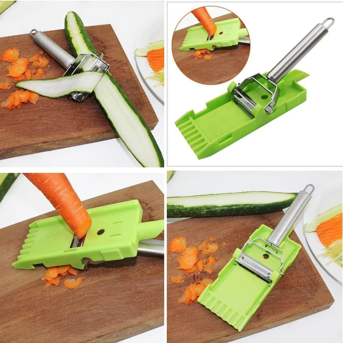 Vegetable Peeler Ergonomic Swivel Micro-Serrated Blade