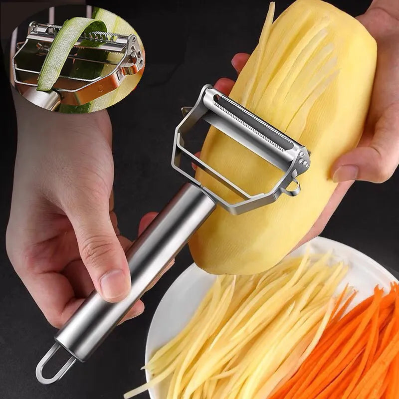 Vegetable Peeler Stainless Steel Blade Ergonomic Handle Dishwasher Safe