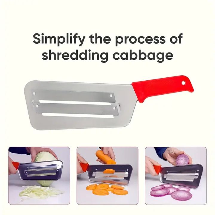 Vegetable Slicer Double-Blade Stainless Steel Non-Slip Handle