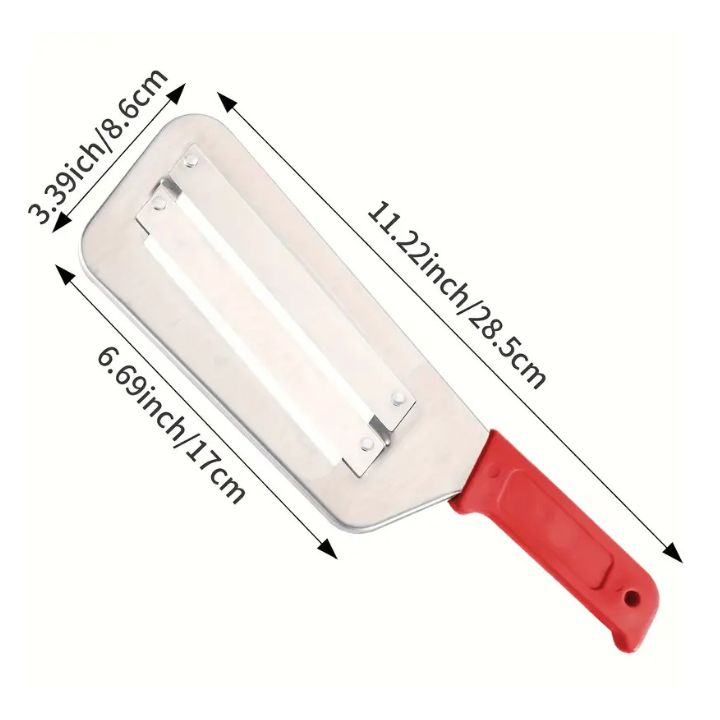Vegetable Slicer Double-Blade Stainless Steel Non-Slip Handle