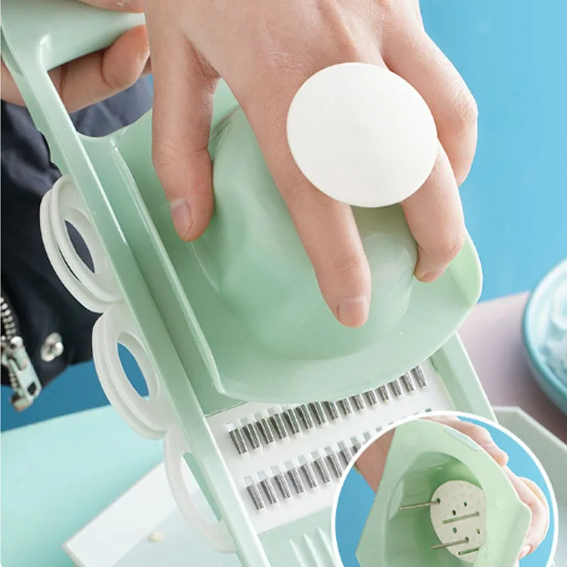 Vegetable Slicer Multifunction Stainless Steel Blades Ergonomic Grip