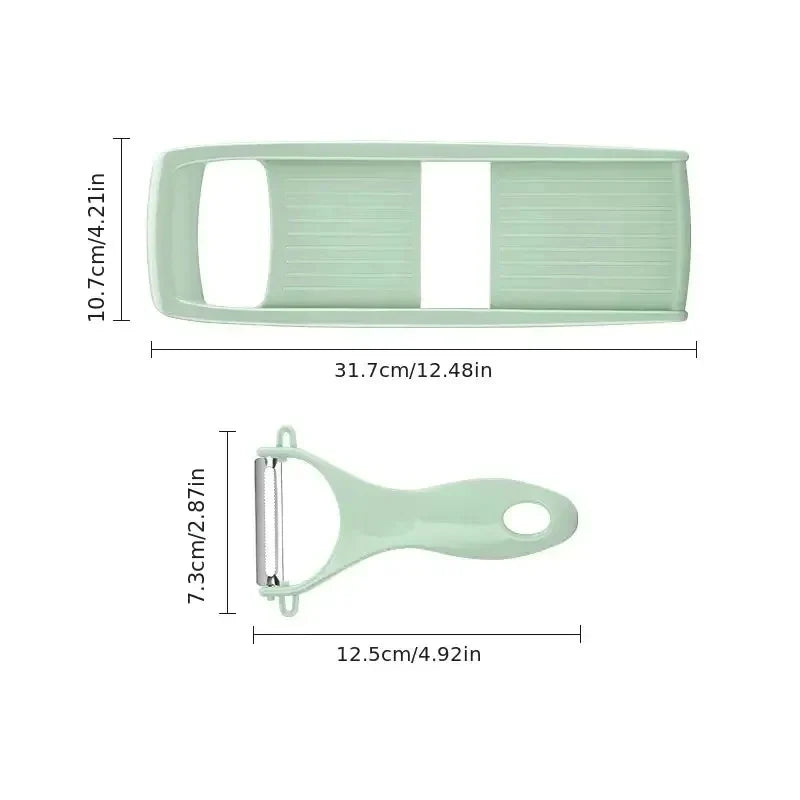 Vegetable Slicer Multifunction Stainless Steel Blades Ergonomic Grip