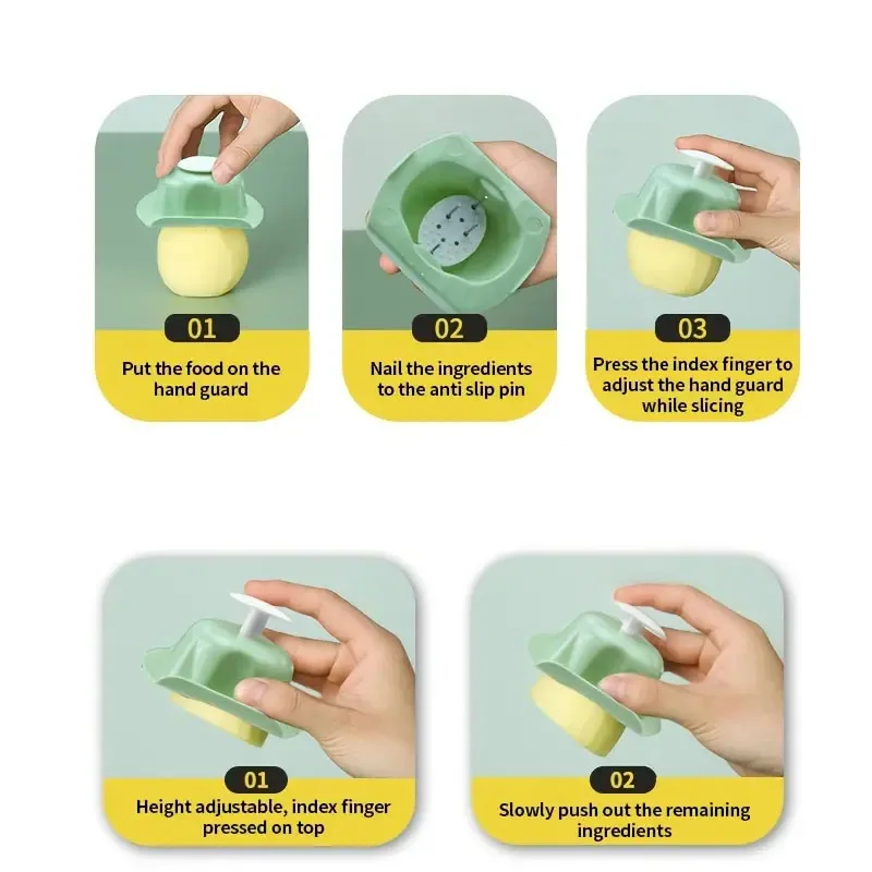 Vegetable Slicer Multifunction Stainless Steel Blades Ergonomic Grip