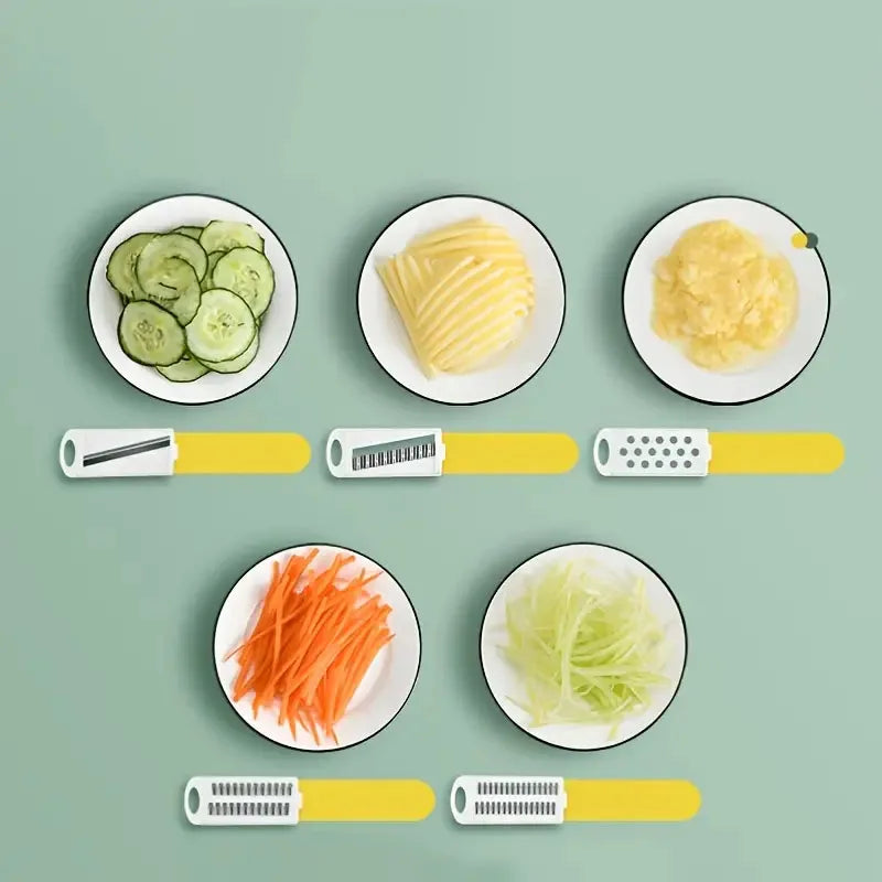 Vegetable Slicer Multifunction Stainless Steel Blades Ergonomic Grip