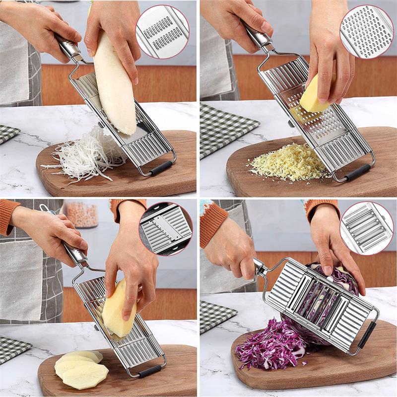 Vegetable Slicer Stainless Steel Interchangeable Heads
