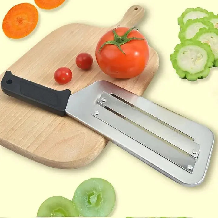 Vegetable Slicer Ultra-Sharp Stainless Steel Blades Ergonomic Non-Slip Handle