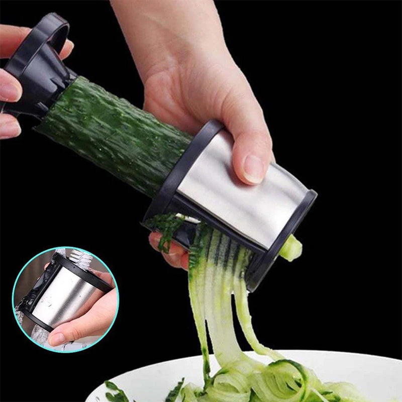 Vegetable Spiralizer Stainless Steel Blade Compact Handheld Dishwasher Safe
