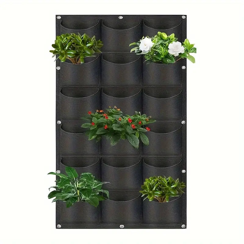 Vertical Felt Wall Planter 18 Pockets Indoor & Outdoor