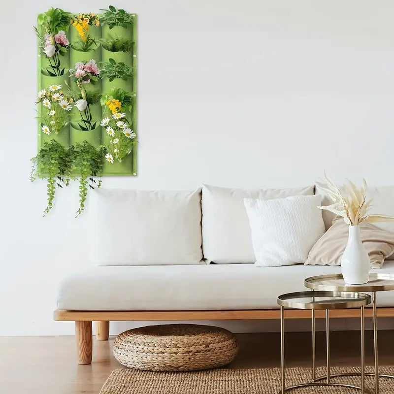 Vertical Felt Wall Planter 18 Pockets Indoor & Outdoor