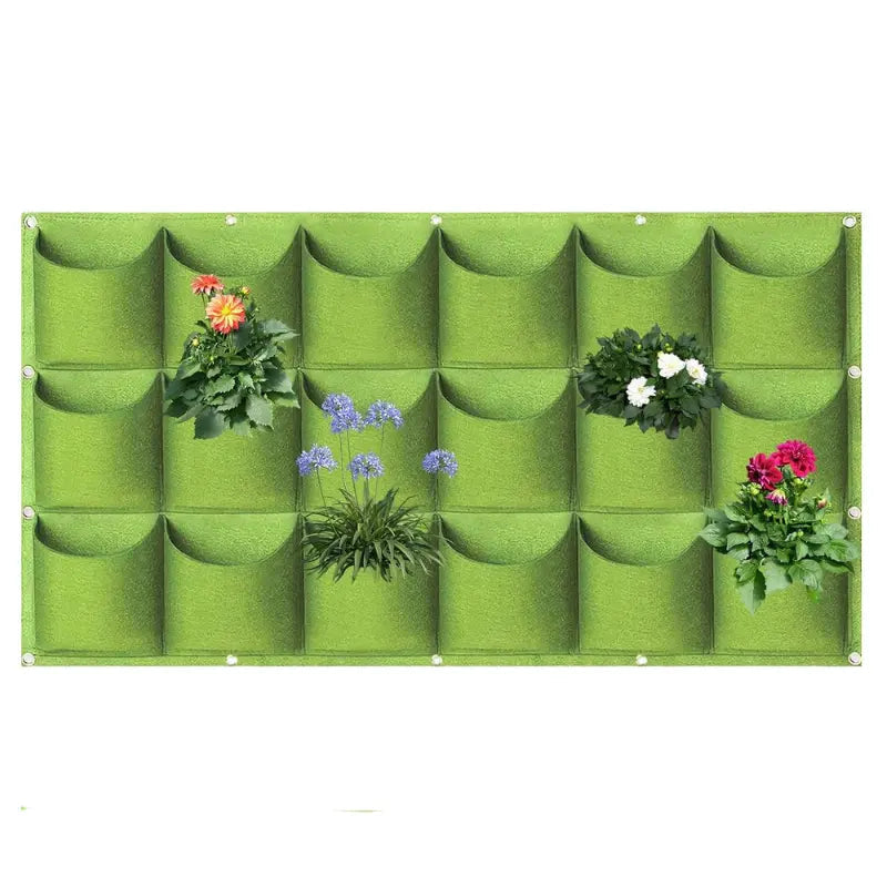 Vertical Felt Wall Planter 18 Pockets Indoor & Outdoor