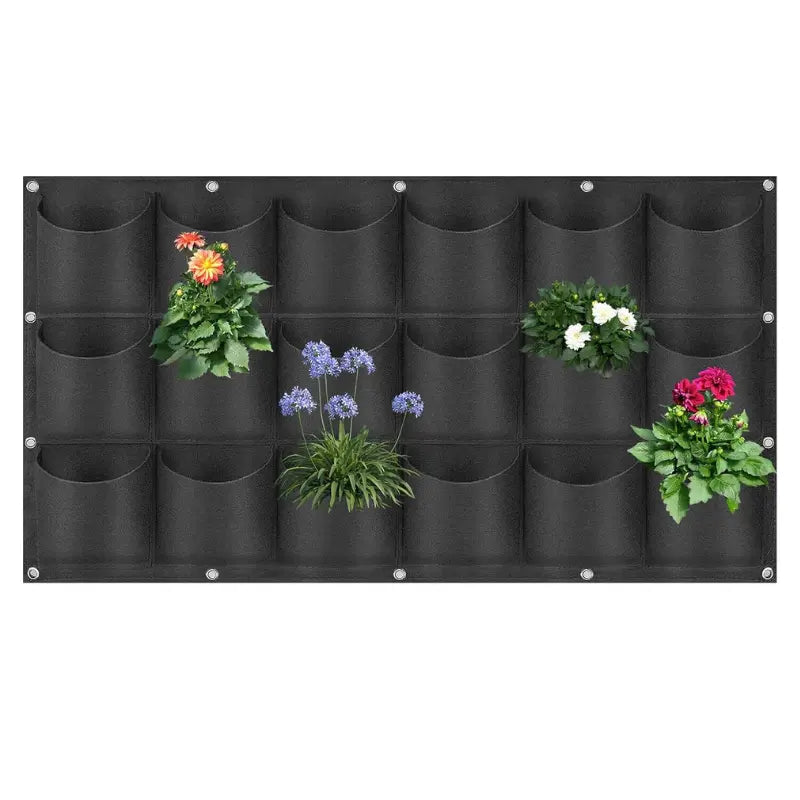 Vertical Felt Wall Planter 18 Pockets Indoor & Outdoor