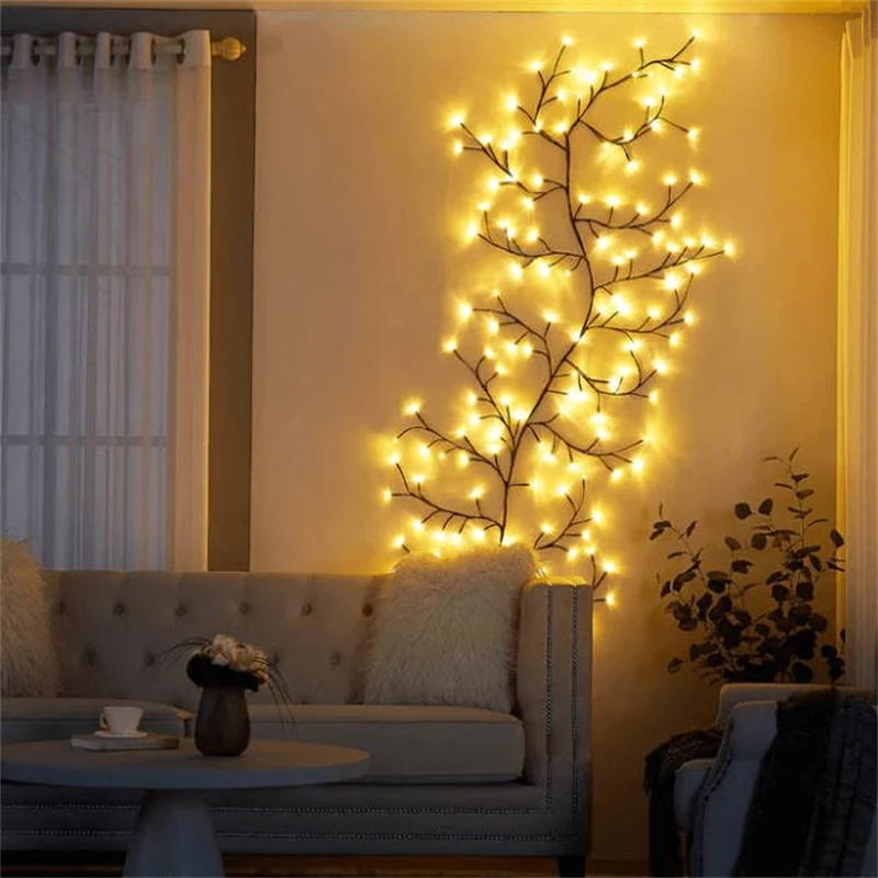 Vine String Lights Warm White Dimmable USB Powered