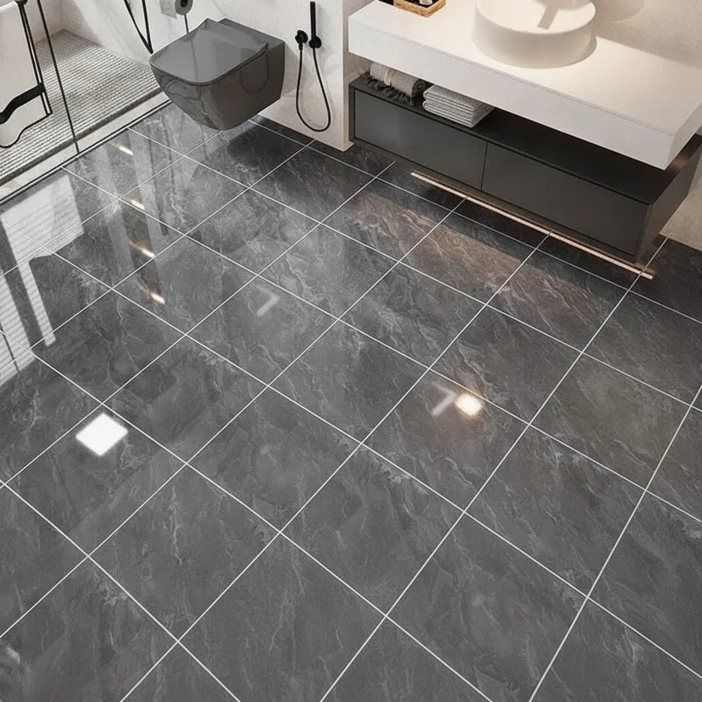 Vinyl Floor Tiles Peel-And-Stick Waterproof & Non-Slip