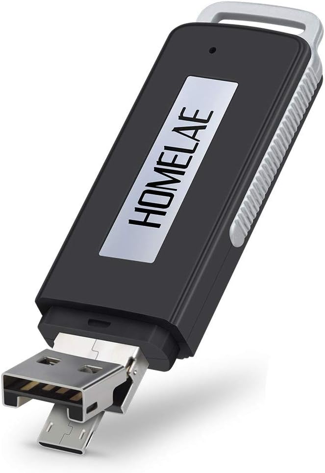 Voice Recorder Noise Cancellation USB Plug-And-Play 8-Hour Battery