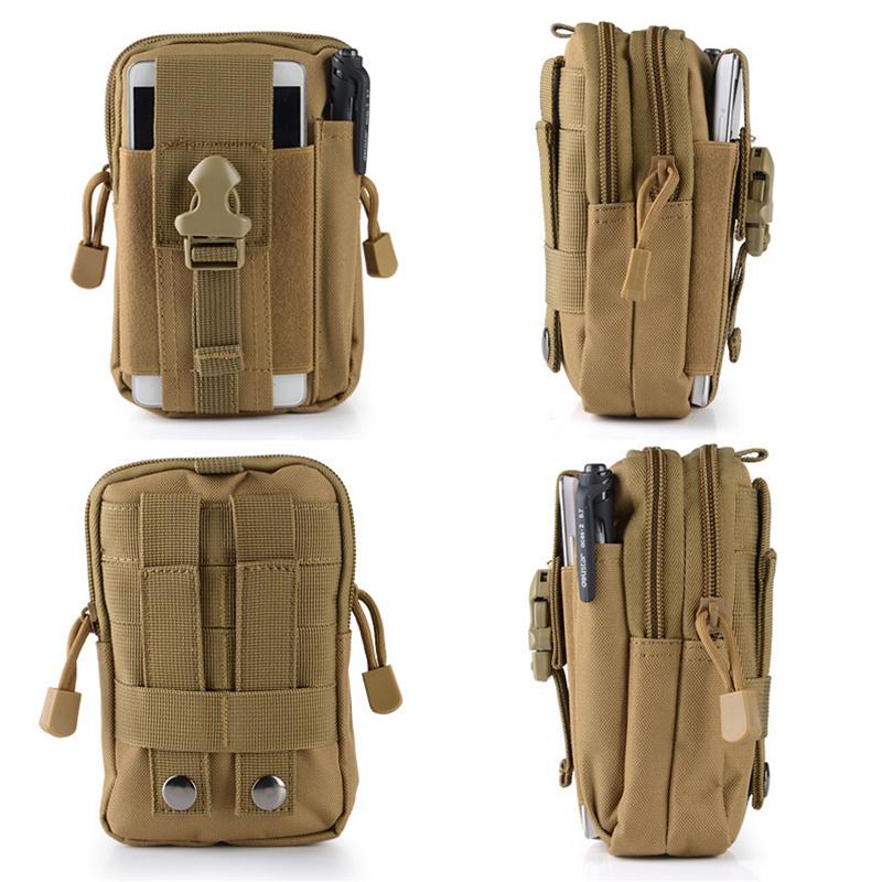 Waist Bag Water-Resistant Nylon Molle System Multiple Pockets