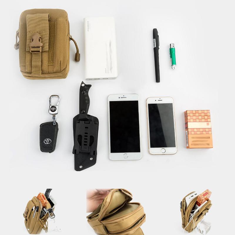Waist Bag Water-Resistant Nylon Molle System Multiple Pockets