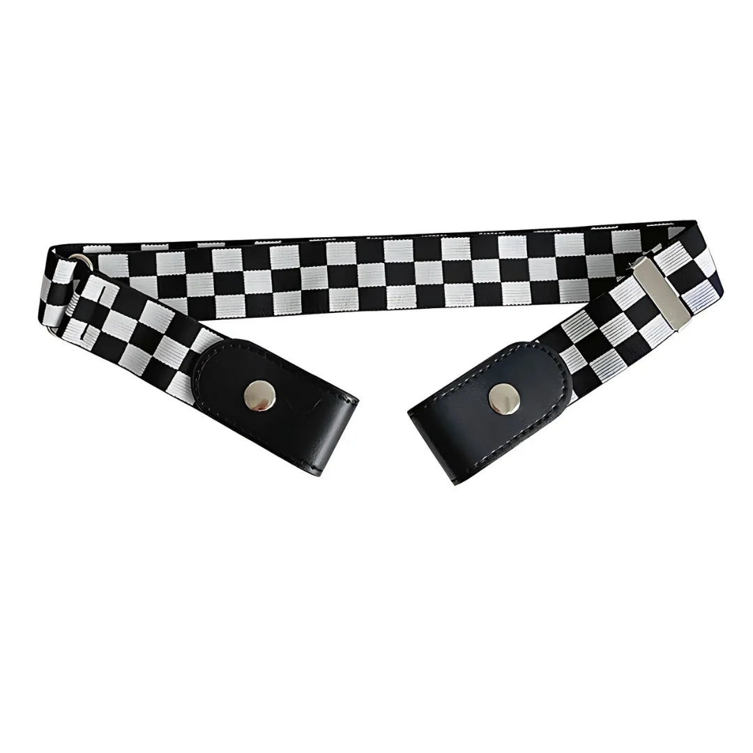 Waist Belts Buckle-Free Elastic Flat Fit Set of 2